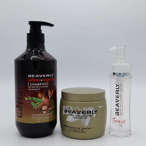 پک شامپو کافئین ، ماسک مو و سرم مو بیورلی