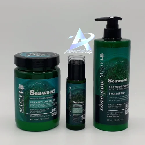 پک شامپو ، ماسک مو و روغن جلبک دریایی Mige