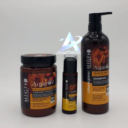 پک شامپو آرگان ، ماسک مو آرگان  Mige